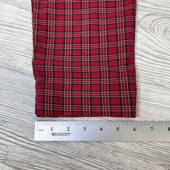 Hollister Ultra High-Rise Red Plaid Pants Juniors Size Medium Stretch - Picture 12 of 12
